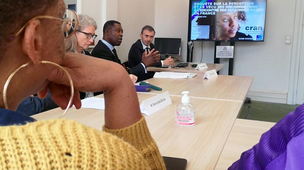 Conférence de presse de présentation du baromètre des discriminations CRAN / IPSOS à l’Assemblée nationale le 15 février 2023